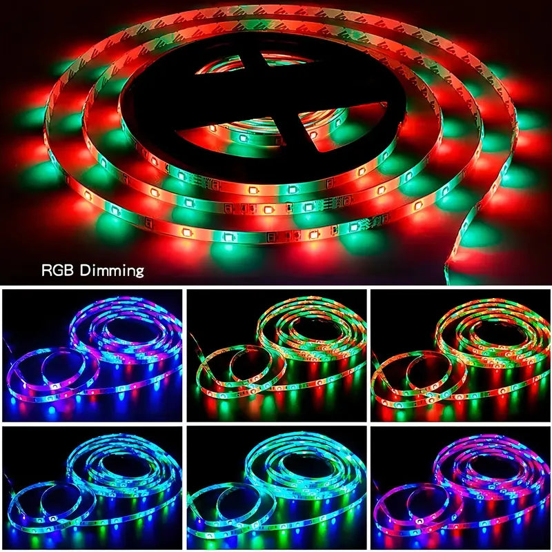Tira De Luces Spin Led 5mts/300rgb 3528 Todo Los Colores 5m Ip65 Todos Los Colores