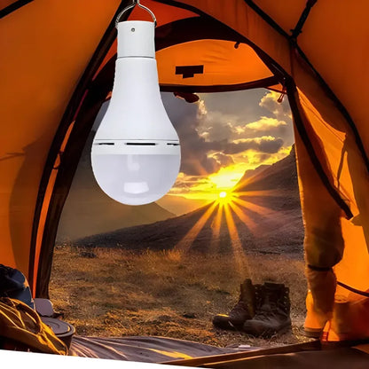 Ampolleta 5w Solar + Panel 7 Horas De Luz Blanco Frío