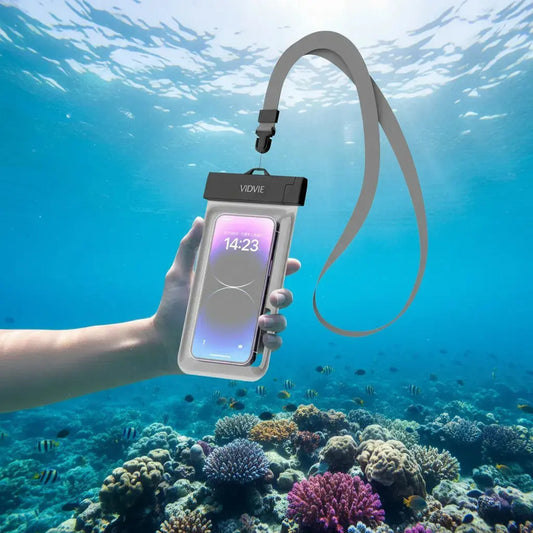 Funda Impermeable Sumergible Para Celular Universal Con Correa Y Cierre Magnético Variado Lisa