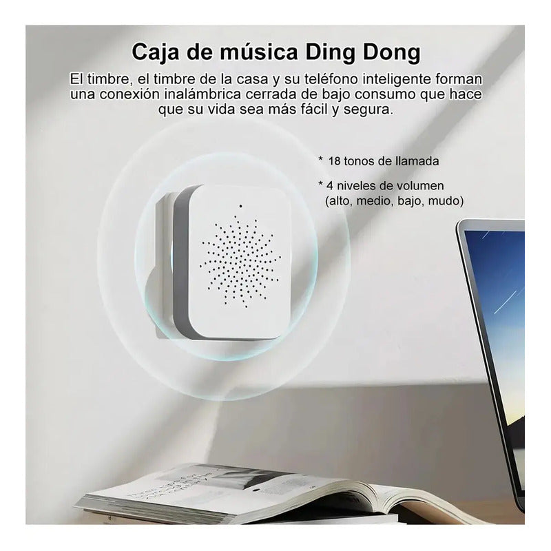 Figoimport Timbre Camara Wifi Seguridad Video Portero Inalámbrico Smart Herramientas Y Mejoras Del Hogar Figo Store Blanco