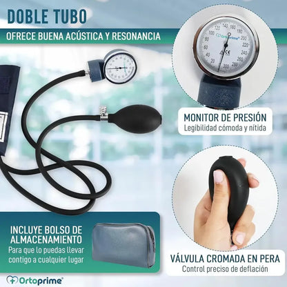 Toma Presión Aneroide Esfigmomanómetro Presión Manual Negro