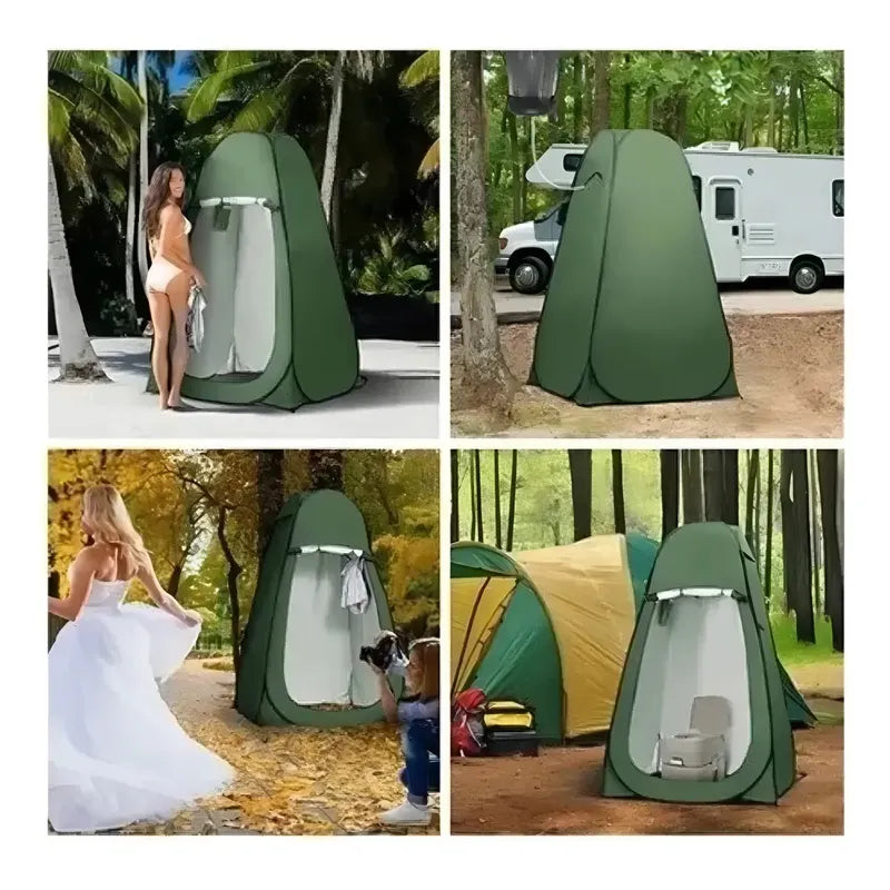 Carpa Autoarmable Tesco Para Una Persona Con Vestidor Y Baño Azul
