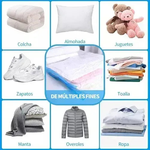 Bolsas Al Vacio Comprimir Ropa 60 X 80 Cm Pack 6