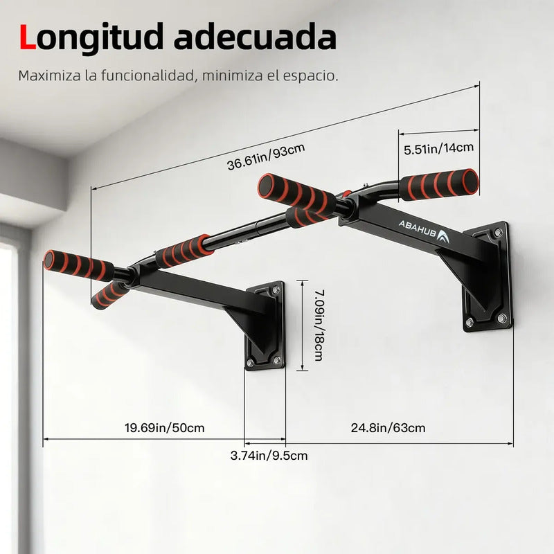 Barra De Ejercicios Para Dominadas En Pared Y Sistema Mullti Negro