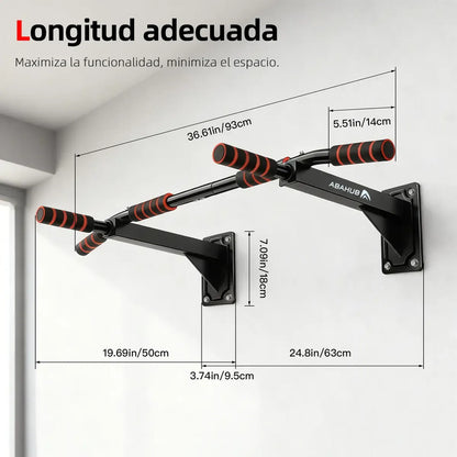 Barra De Ejercicios Para Dominadas En Pared Y Sistema Mullti Negro