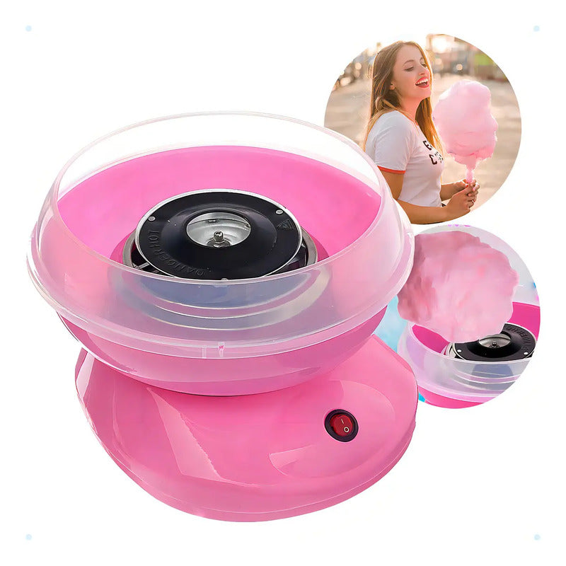 Máquina De Algodón De Azúcar Angelreally Mini Rosa 500w Bowl 30cm