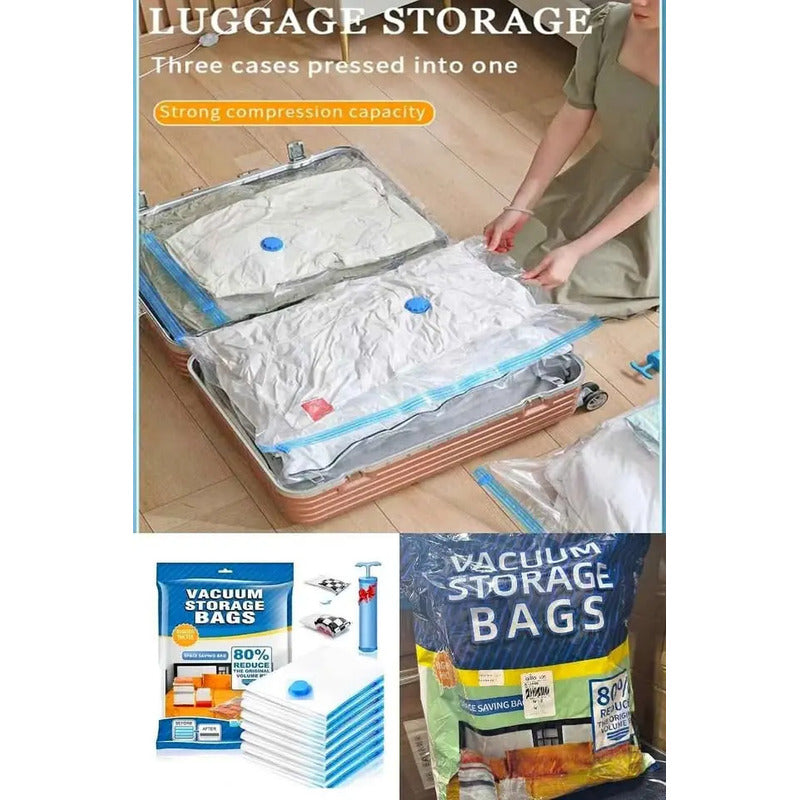 Bolsas Al Vacio Comprimir Ropa Ahorra Espacio Pack 12 70x110