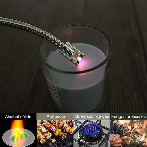 Encendedor Eléctrico Recargable Portátil Usb Para Cocina Color Negro Surtido