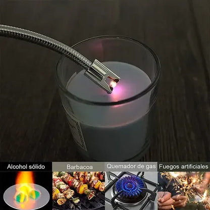 Encendedor Eléctrico Recargable Portátil Usb Para Cocina Color Negro Surtido