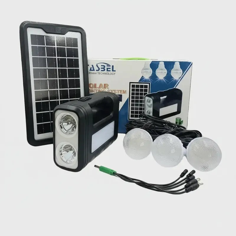 Kit Solar Tasbel Camping 3 Lámparas Led + Usb Emergencia