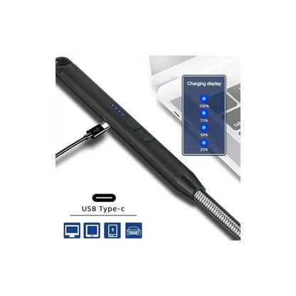Encendedor Eléctrico Recargable Portátil Usb Para Cocina Color Negro Surtido