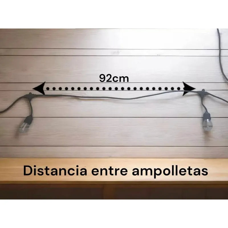 * 10 M Guirnalda  Ampolla Plástica Lluvia Fiesta Bar Terraza Calidas