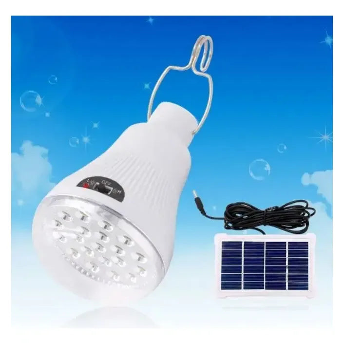 Ampolleta 10w Solar + Panel 7 Horas De Luz + Usb Led