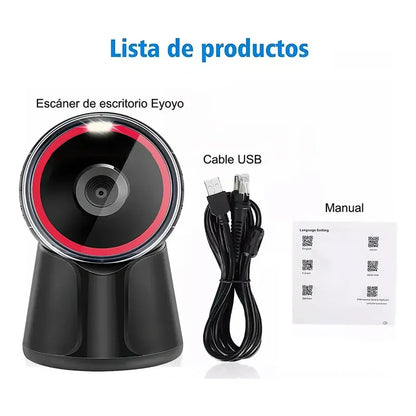 Scanner Genérico 1d Y 2d Usb Con Soporte Integrado Negro Usb