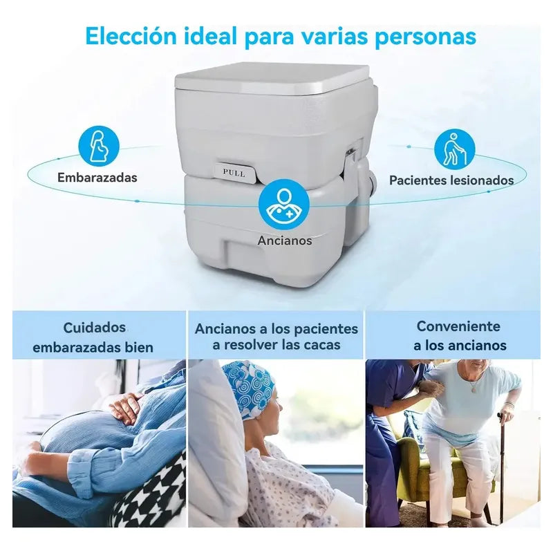 Baño Quimico Portatil 20 Litros Reutilizable Camping