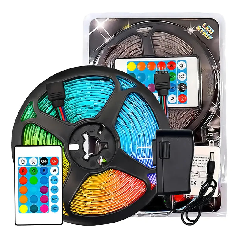 Tira De Luces Spin Led 5mts/300rgb 3528 Todo Los Colores 5m Ip65 Todos Los Colores