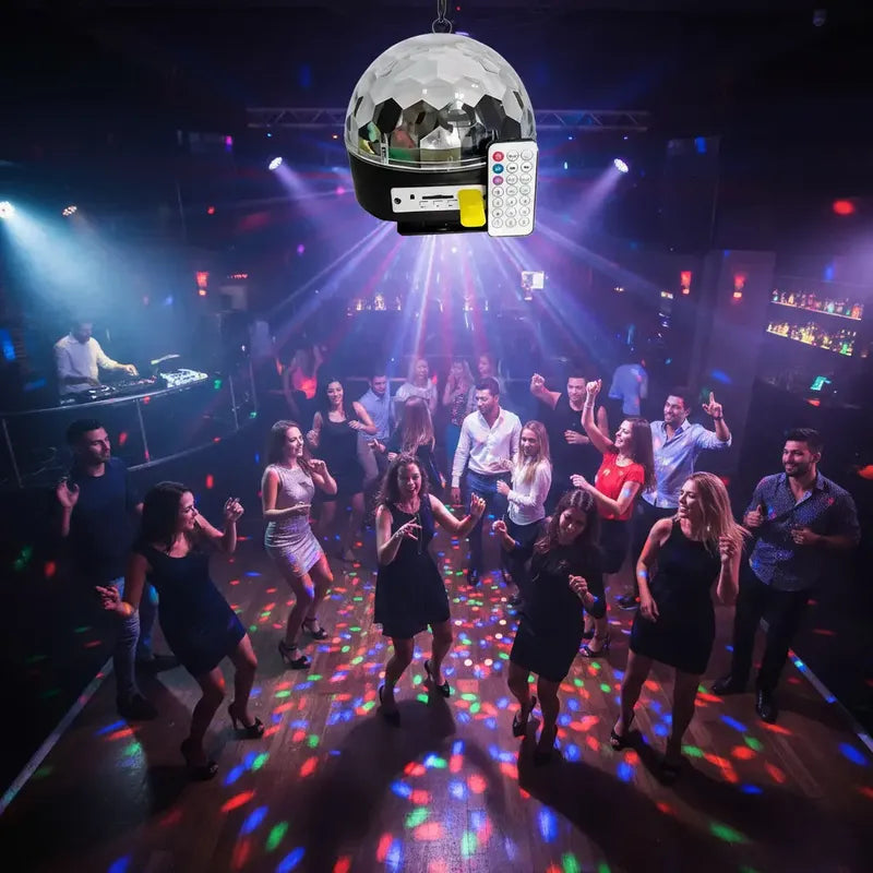 Fiesta Magic Disco Ritmitca Giratoria Efecto Pack X4