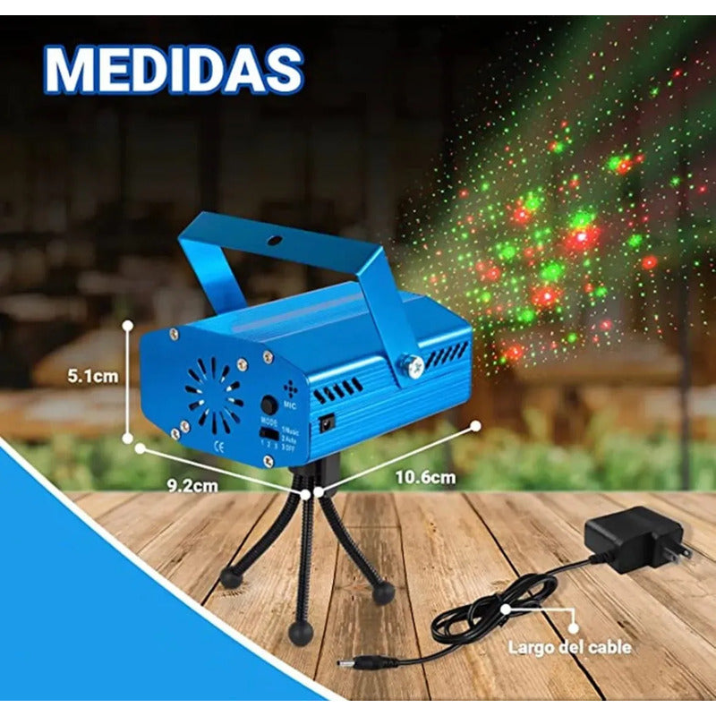Proyector Puntos Laser Fiesta Luces De Fiesta Ritmico