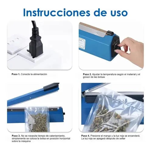 Oferta! Selladora Bolsas 20 Cm Incluye Repuesto + Garantía! Azul - 227018