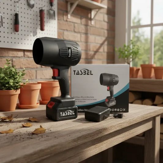 Soplador De Hojas Inalambrico A Bateria Manual Jardin Figo Negro
