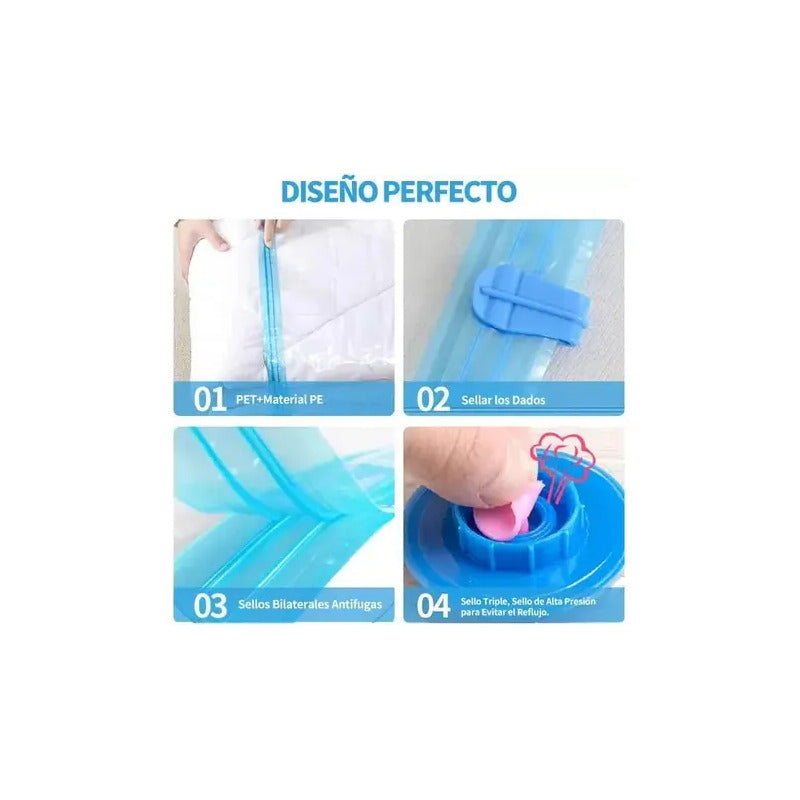 Bolsa Al Vacio Comprimir Ropa Ahorra Espacio 70cm X 110cm