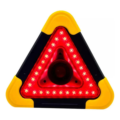 Triángulo De Seguridad Figo Con Luces Led Solares Y Soporte Para Camioneta