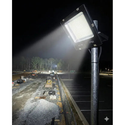 Foco Reflector Proyector Electrico Led 400w Impermeable 6500k Luz Fria Blanca Carcasa Negra Alta Potencia Ideal