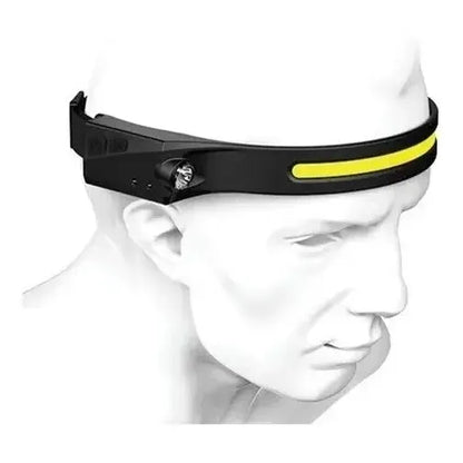 Linterna Frontal Led Brillante Luz Camping Lampara De Cabeza Blanco Frío Negro