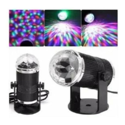 Mini Bola Disco LED RGB Giratoria Decorativa Multicolor Fiestas FIGGOS