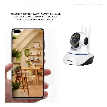 Camara Seguridad Wifi Ip360 Infrarrojo X2 3 Antena 1080p Blanco