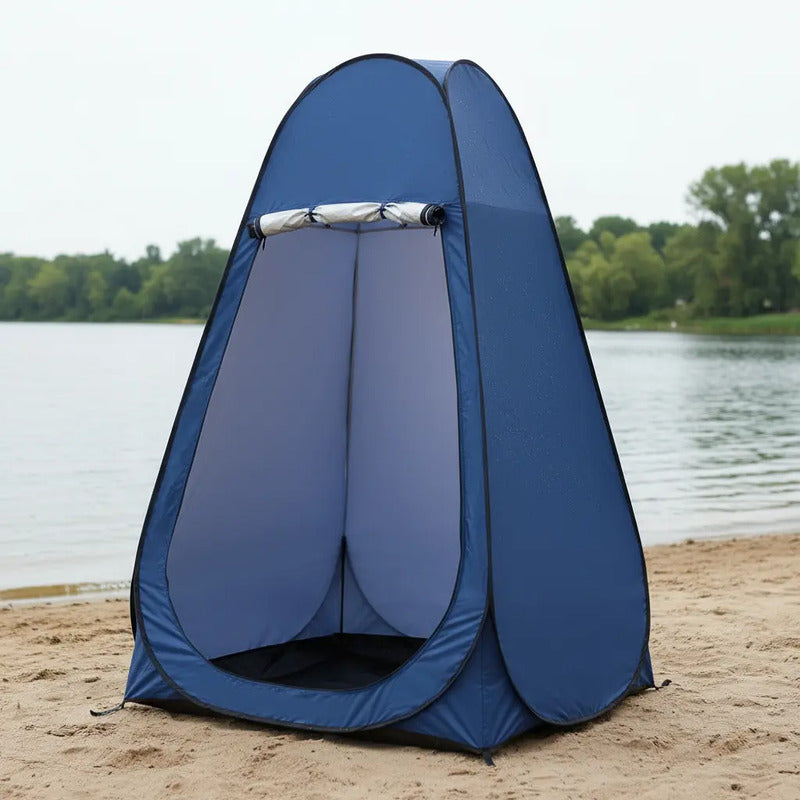 Carpa Autoarmable Tesco Para Una Persona Con Vestidor Y Baño Azul