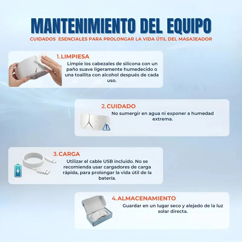 Masajeador Ocular Inteligente Con Compresión Y Calor Para Aliviar La Fatiga Y Ojeras Figoimport Blanco