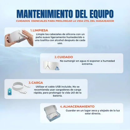 Masajeador Ocular Inteligente Con Compresión Y Calor Para Aliviar La Fatiga Y Ojeras Figoimport Blanco