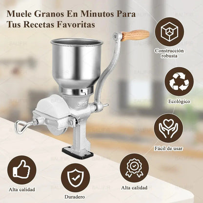 Molino Moledor Manual Metálico Choclo Maiz Metal
