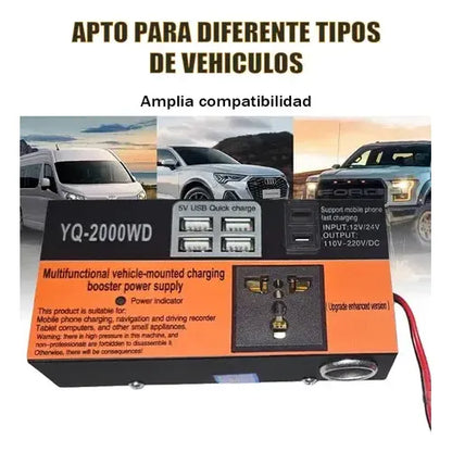 Inversor Auto 200w 12v A 220v Con Usb