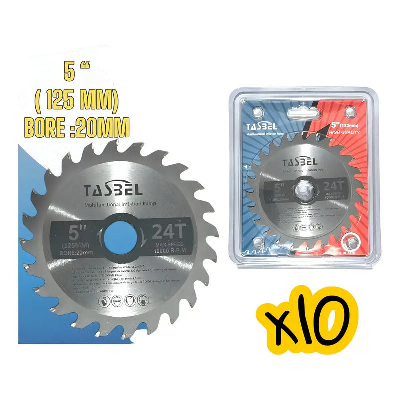 Disco Corte Figoimport 5 Pulgadas 24 Dientes Para Metal Madera Gris Oscuro