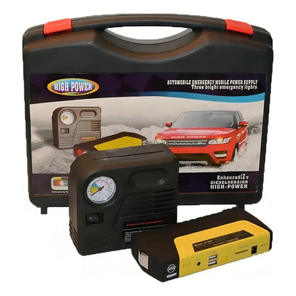 Partidor Bateria Auto Moto + Inflador Neumaticos Rueda