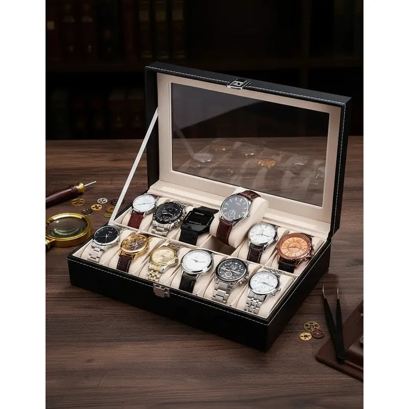 Caja Para Guardar Organizar Relojes De 12und