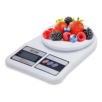Pesa Digital Balanza De Cocina Comercio 1g A 10kg Portatil  Blanco 10 Kg