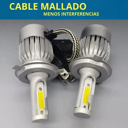 Kit Luces Led Para Auto H4 C6 Look Con Ventilador