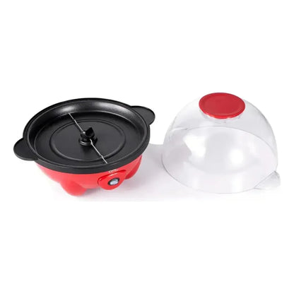 Maquina Para Hacer Cabritas Palomitas De Maiz Roja Gran Capacidad 18 Tazas Con Tapa Tazon Para Servir Ideal Para Cine En... Rojo
