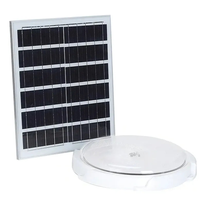 X4 Lampara Redonda De Techo Solar 100w M Casa Plafón Solar Color Blanco Frio