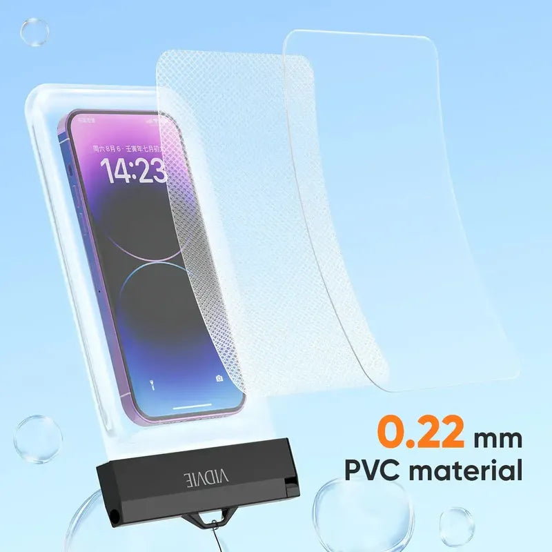 Funda Impermeable Para Teléfono De 7.2  Figostore  Carcasa Transparente Anti Agua Y Sumergible
