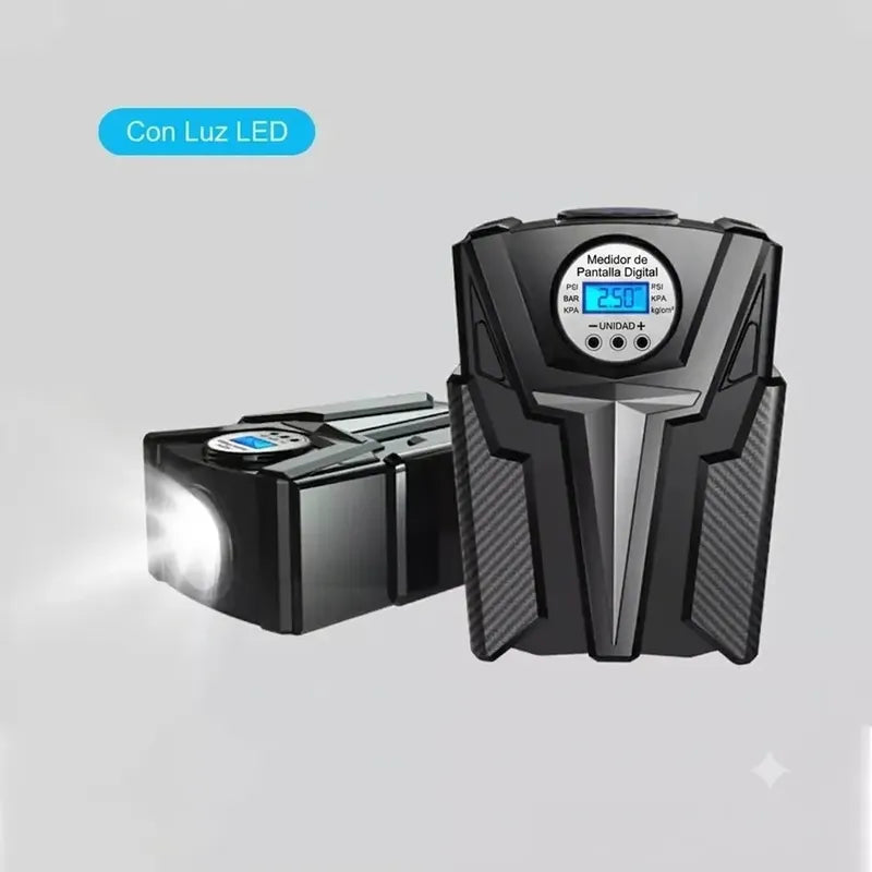 Inflador Digital 12v Para Auto Con Display Compacto Figonew Negro 50 Hz/60 Monofásica