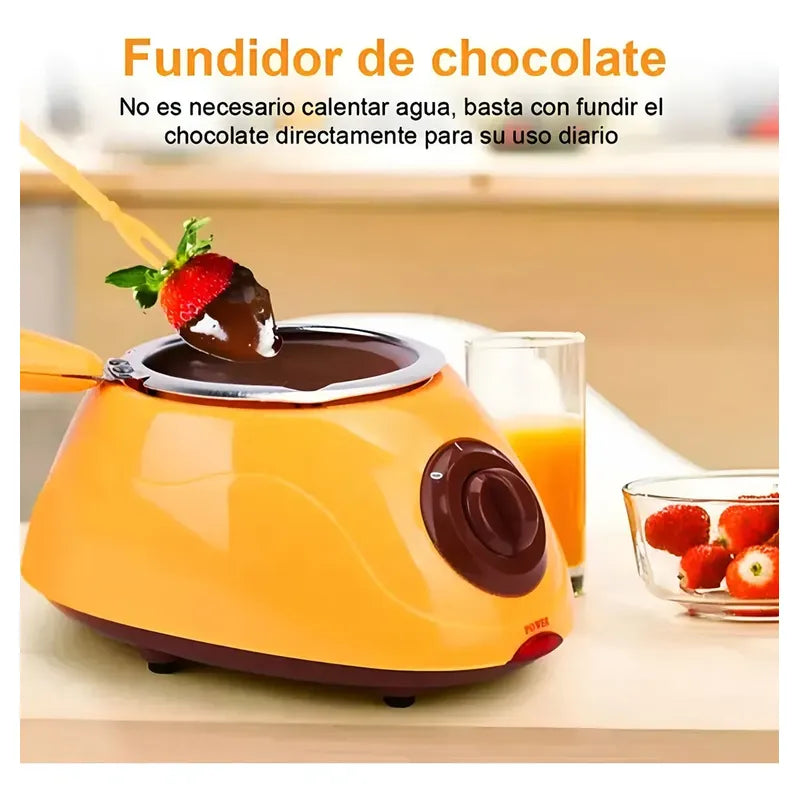 Maquina Donas + Fondue Chocolate Negro Y Amarillo
