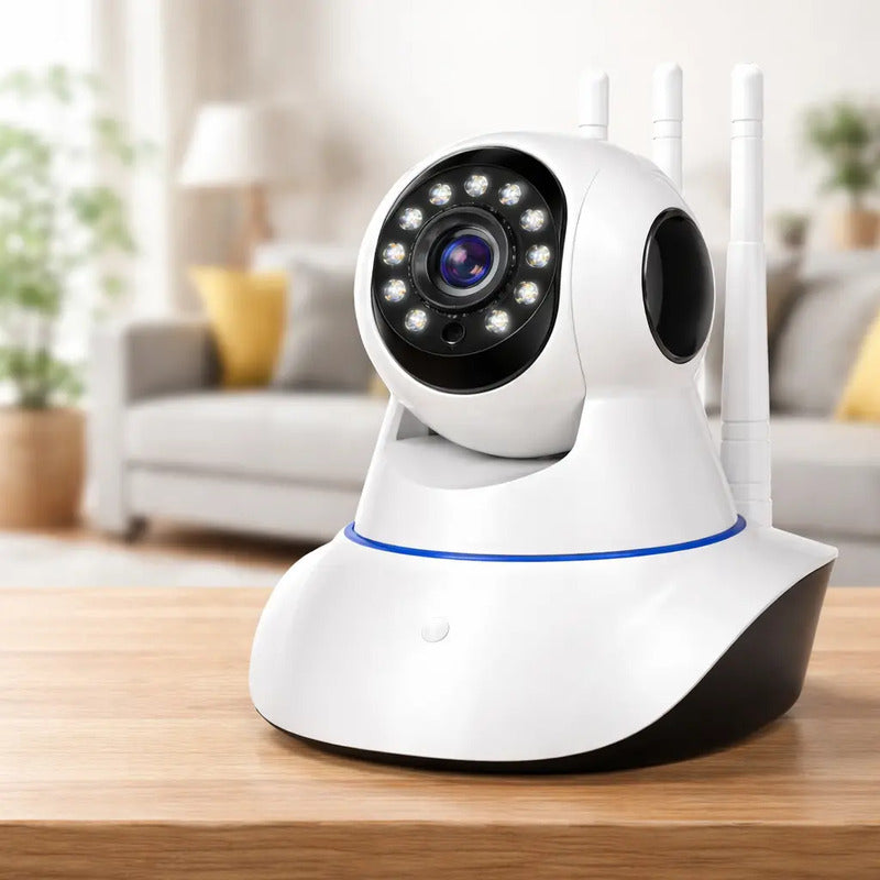 Camara Seguridad Ip Wifi Hd Motorizada Vision Nocturna 360º Blanco