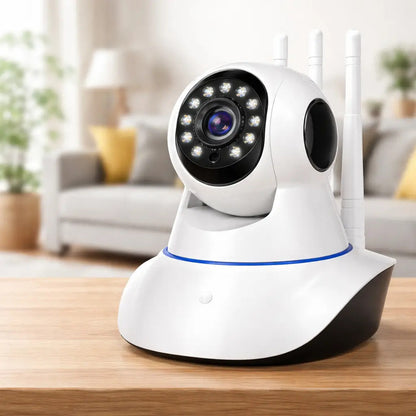 Camara Seguridad Ip Wifi Hd Motorizada Vision Nocturna 360º Blanco