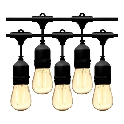 Soquete Guirnalda Terraza Patio Ampolletas Incl Luces Cálida