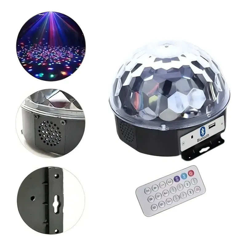Bola Led Luz Audioritmica Figo Import Efectos Media Esfera Parlante Usb Bola Magica Luces Disco Fiesta, Reuniones Figo