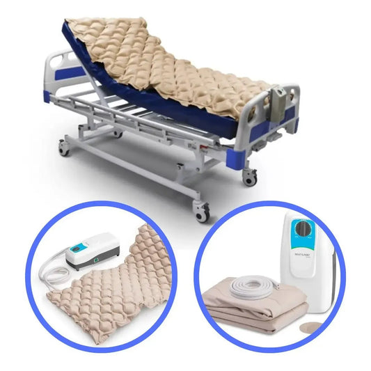 Colchon Antiescaras Para Cama Clinica Con Motor Medihome Beige Claro